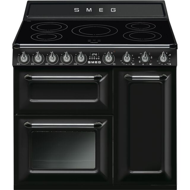 Smeg TR93IBL2 black, 90cm Victoria Electric Range Cooker Black