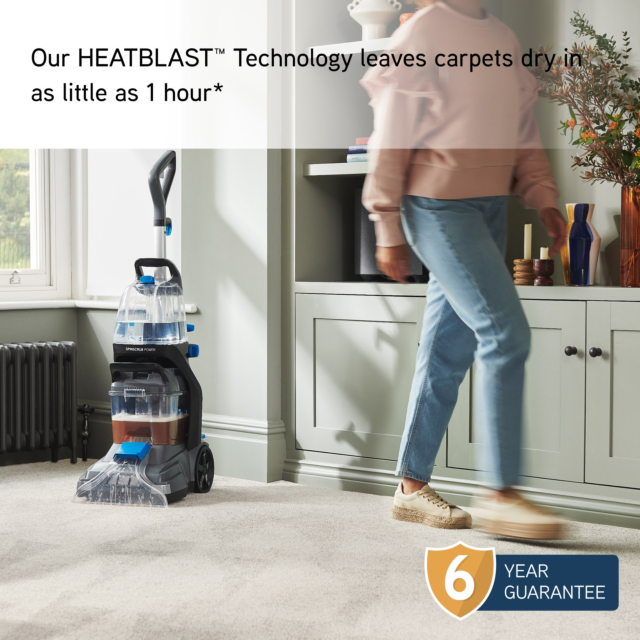 VAX CDCW-SSXS  SpinScrub Power Carpet Washer - Grey & Tiger Blue