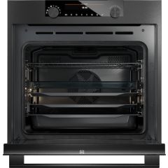 Asko OT8687B , 59.5Cm Built In Electric Single Oven - Black Steel