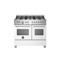 Bertazzoni MAS106L2EBIC Matt White, Master 100cm Range Cooker Twin Oven Dual Fuel Matt White