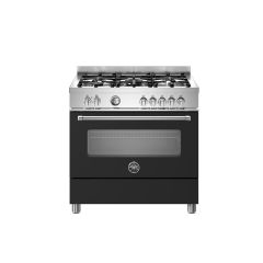 Bertazzoni MAS95C1ENEC Matt Black, Master 90cm Range Cooker Single Oven Dual Fuel Matt Black