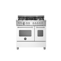 Bertazzoni MAS95C2EBIC Matt White, Master 90cm Range Cooker Twin Oven Dual Fuel Matt White