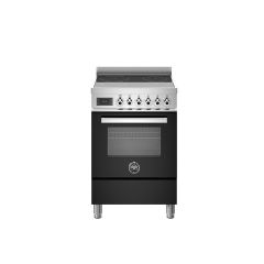 Bertazzoni PRO64I1ENET Black, Professional 60cm Range Cooker Single Oven Induction Gloss Black