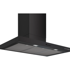 Bosch DWB95CC60B Black, 90cm wide, Box Design, push buttons, 3 speeds, LED lights. Optional Long-lif