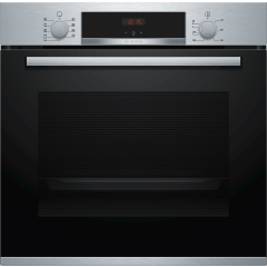 Bosch HBS534BS0B 59.4cm Built In Electric Single Oven with 3D Hot Air - Stainless Steel