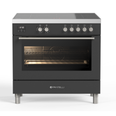 Fratelli 700130 Anthracite/Chro, 900mm Single Maxi Oven Range Cooker with Induction Top in Anthracti
