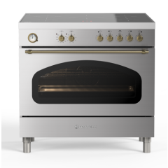 Fratelli 700240 Stainless Steel, 900mm Single Maxi Oven Range Cooker with Induction Top in Stainless