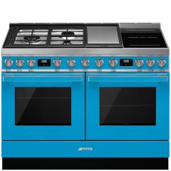Smeg CPF120IGMPT Turquoise, 120cm Portofino Dual Fuel Range Cooker Turquoise