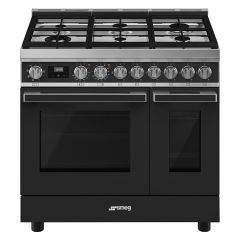 Smeg CPF92GMA Antricite, 90cm Portofino Dual Fuel Range Cooker Anthracite