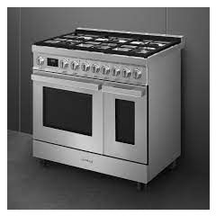 Smeg CPF92GMX Stainless Steel, 90cm Portofino Dual Fuel Range Cooker