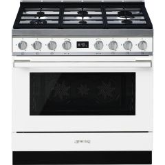 Smeg CPF9GPWH white, 90cm Portofino Dual Fuel Range Cooker White