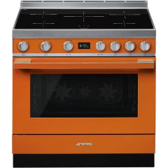 Smeg CPF9IPOR Orange, 90cm Portofino Electric Range Cooker Orange