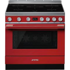 Smeg CPF9IPR red, 90cm Portofino Electric Range Cooker Red