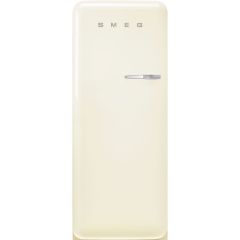 Smeg FAB28LCR5UK cream, 60Cm 50S Style Left Hand Hinged Fridge With Icebox Cream