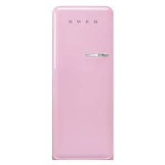 Smeg FAB28LPK5 pink, 60cm 50s Style Left Hand Hinge Fridge with Icebox Pink