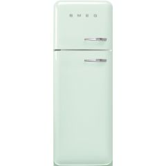 Smeg FAB30LPG5UK Pastel Green, 60cm 50s Style Left Hand Hinge Freezer over Fridge