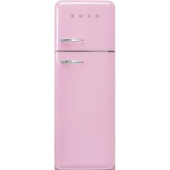 Smeg FAB30RPK5 pink, 60cm 50s Style Right Hand Hinge Freezer over Fridge
