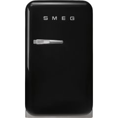 Smeg FAB5RBL5 black, 40cm Small 50s Style Right Hand Hinged Minibar Black