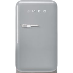Smeg FAB5RSV5 Silver, 40cm Silver Small 50s Style Right Hand Hinged Minibar