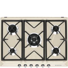 Smeg SR975PGH Victoria Integrated 70cm Gas Hob, Cream