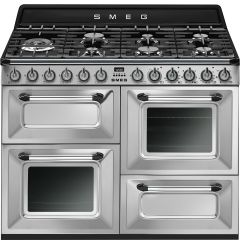 Smeg TR4110X-1 Stainless Steel, 110cm Victoria Dual Fuel Range Cooker Stainless Steel Wine