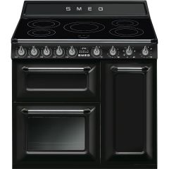 Smeg TR93IBL black, 90cm Victoria Electric Range Cooker Black