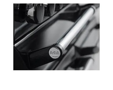 Masterchef Deluxe grab handle displaying close-up of AGA logo.